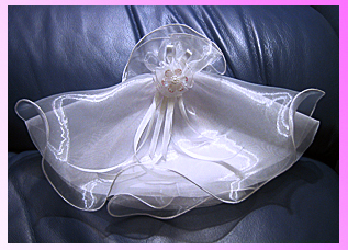 Kerzenrock Organza incl. Tropfschutz, Blüte