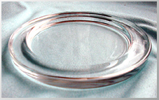 runder Glaskerzenteller