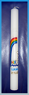 Taufkerze Regenbogenfisch in 400/40 mm