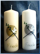 Weihnachtskerze Friede