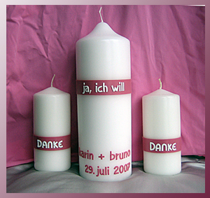 Ich will-Kerze in Altrosa