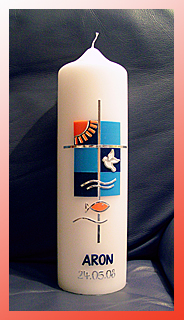 Taufkerze, Motiv "Taufsegen"