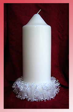 Tropfschutz für Taufkerze Kommunionkerze für Kerzen 30-70 mm Durchmesse in Rot 